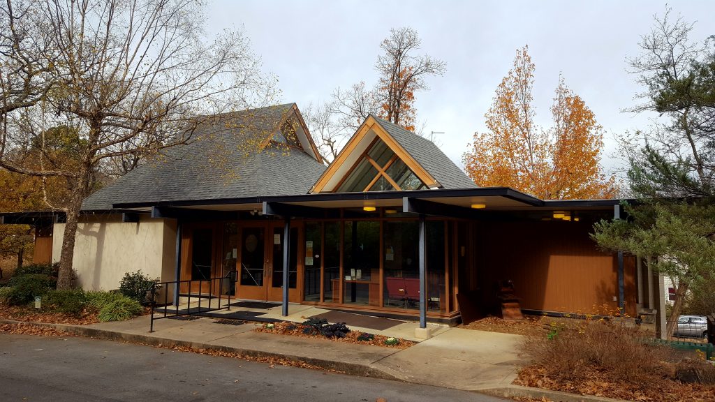 view front of UUFF building