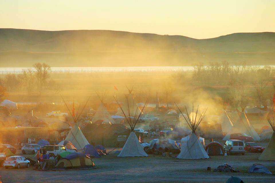 View of camp at Standing Rock