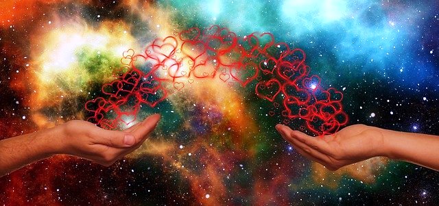 hands hearts universe