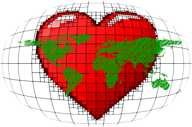 earth heart globe