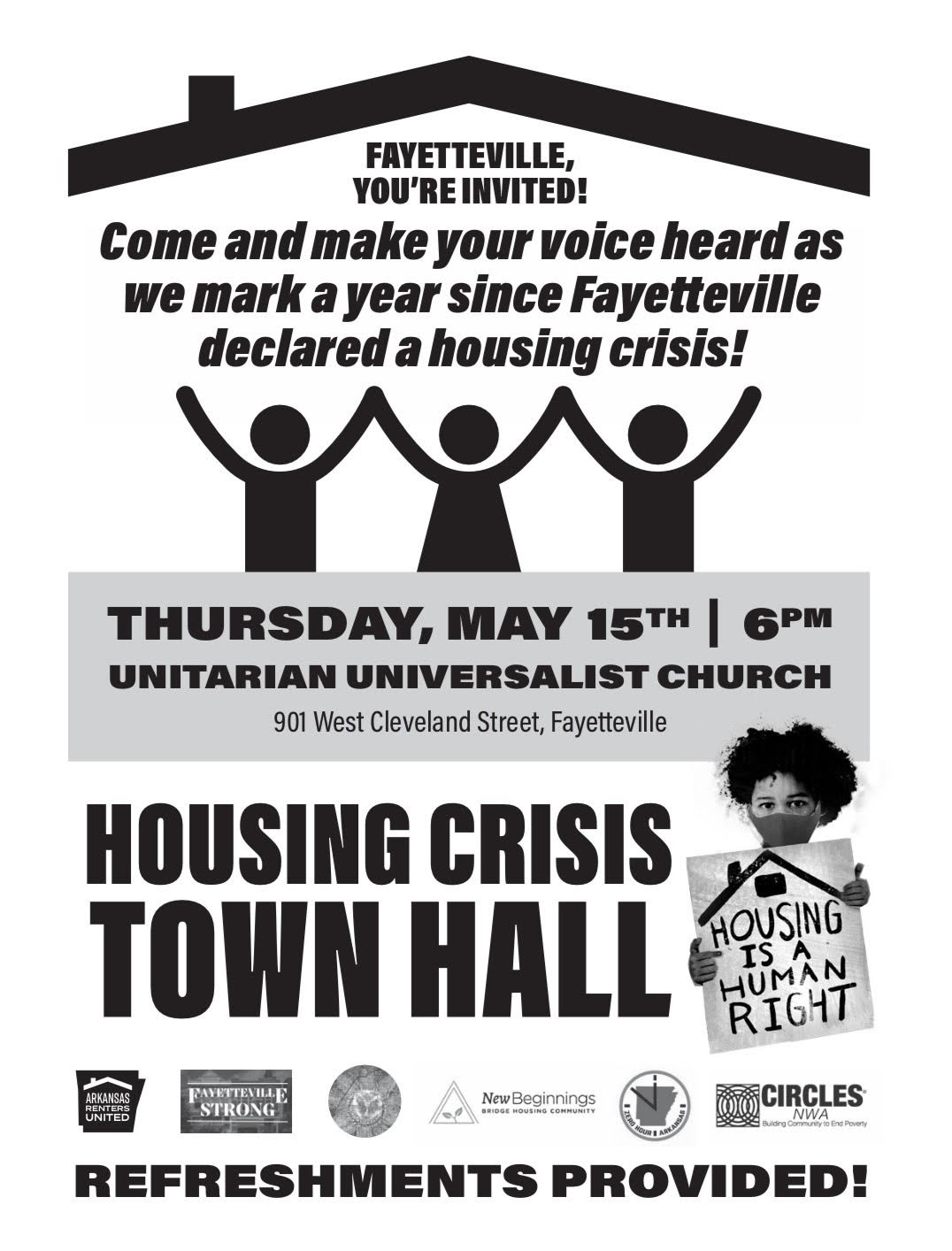 Housing Crisis Town Hall - May 15th, from 6-8pm - Community Event!