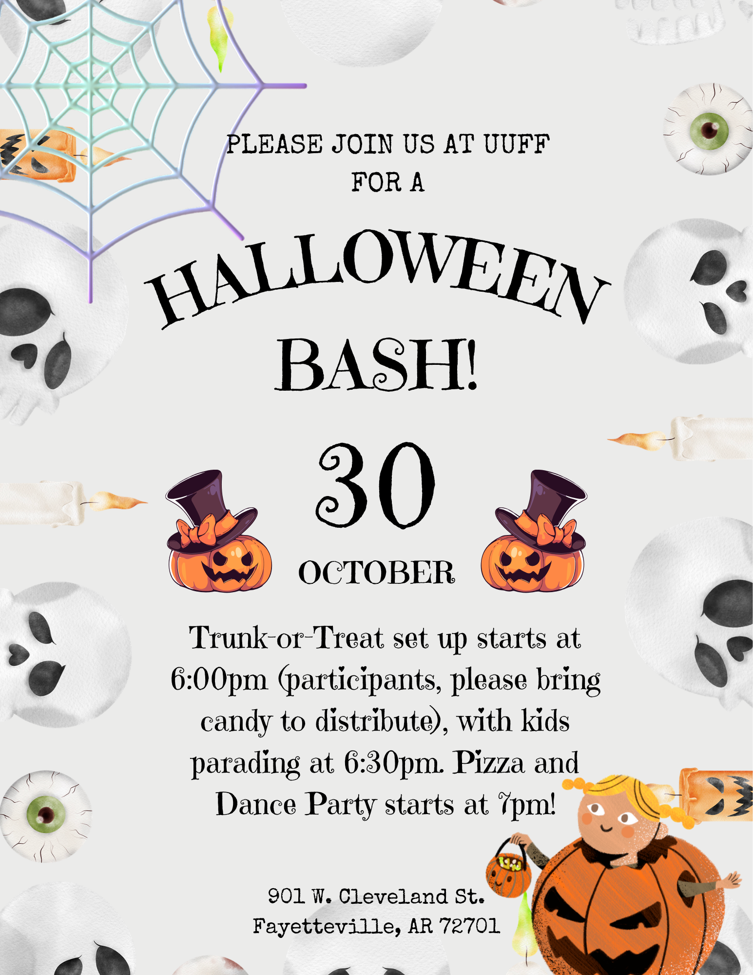UUFF Trunk-or-Treat Halloween Bash - Friday, October 30th, starting at 6pm!